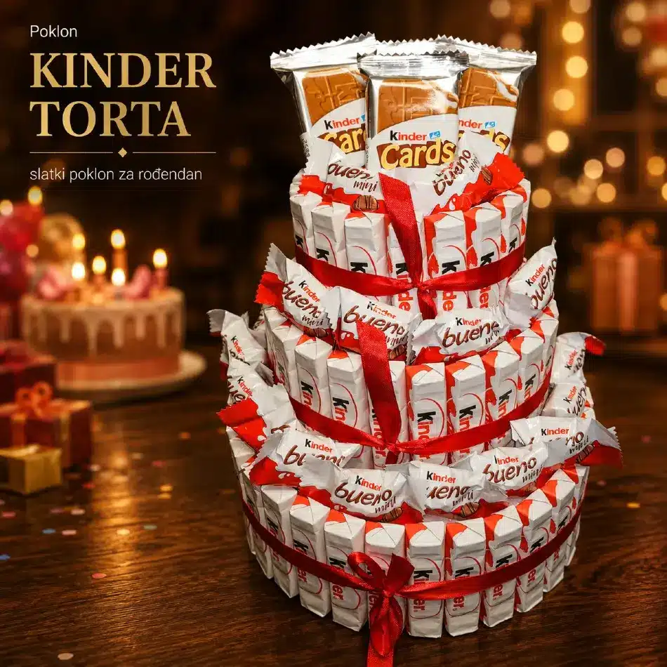 slatki poklon za rođendan do 10000 kinder torta