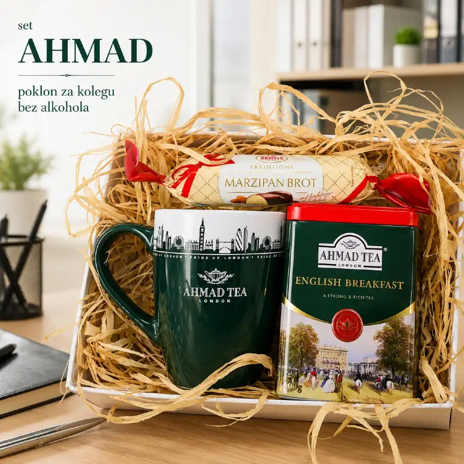 Poklon za kolegu bez alkohola – set Ahmad sa čajem