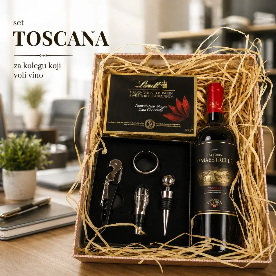 Poklon za kolegu koji voli vino – set Toscana