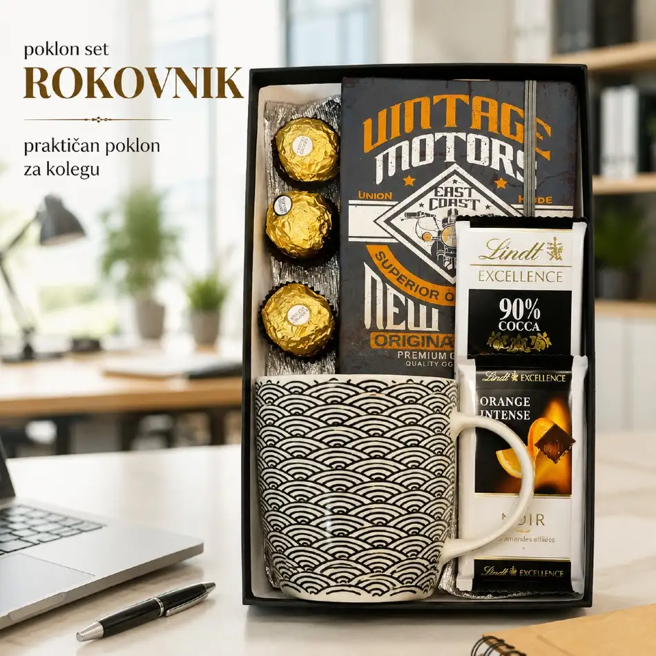 Praktičan poklon za kolegu – poklon set Rokovnik